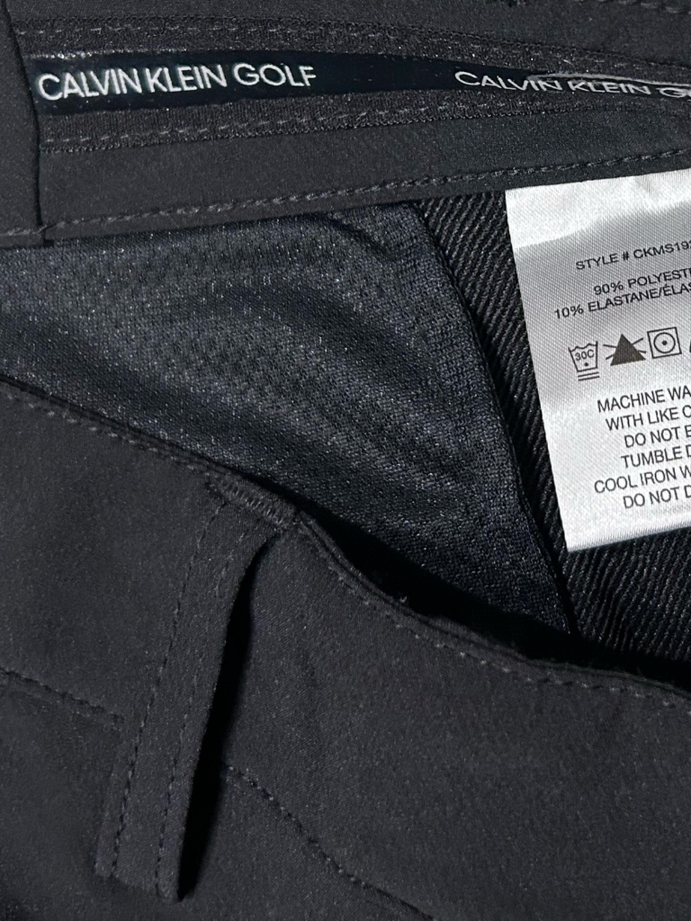 Calvin Klein Golf Genius Trousers Black Size 32W 31L 32/31 Men’s - Picture 3 of 6